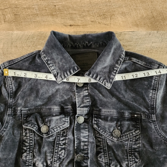 Lucky Brand Black Velvet The Tomboy Trucker Jacket - Picture 12 of 14